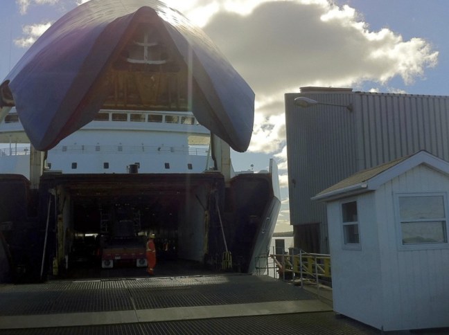Boarding ferry to Newfoundland