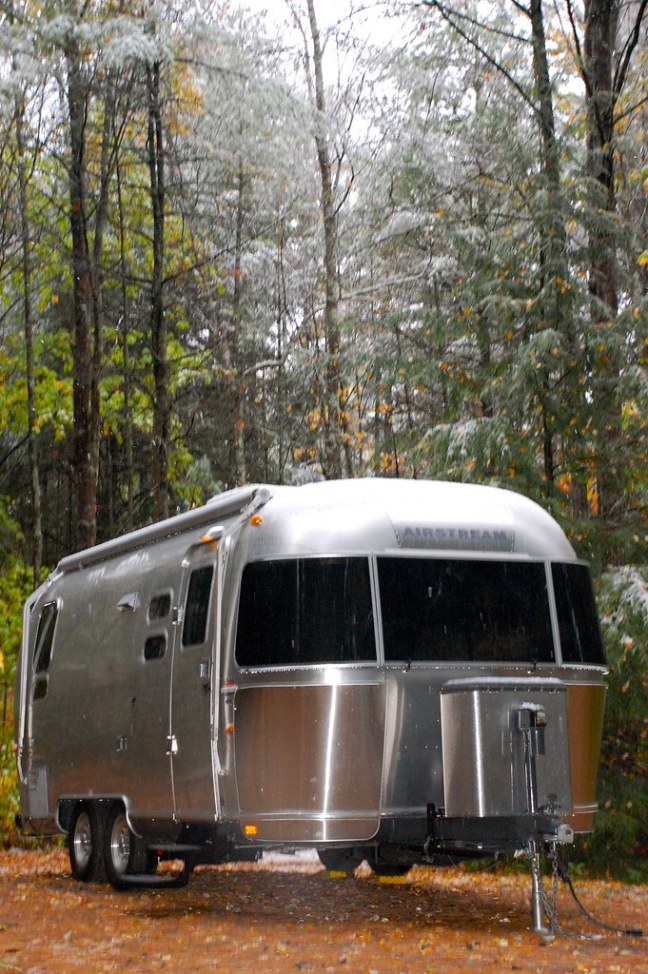 Snow + Airstream = Interesting