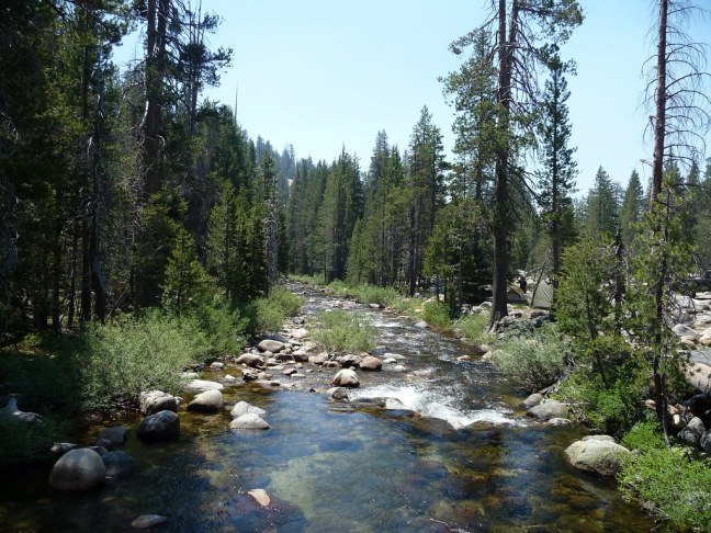 4 miles into a remote campground