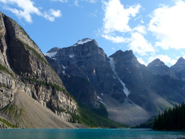 Some of the “Ten Peaks” at Moraine Lake