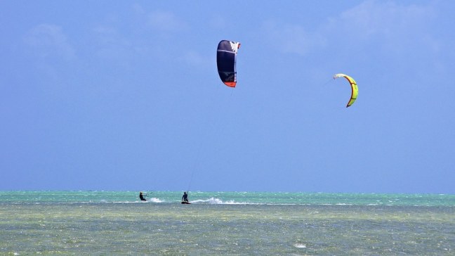 Kiteboarders at Curry Hammock State Park