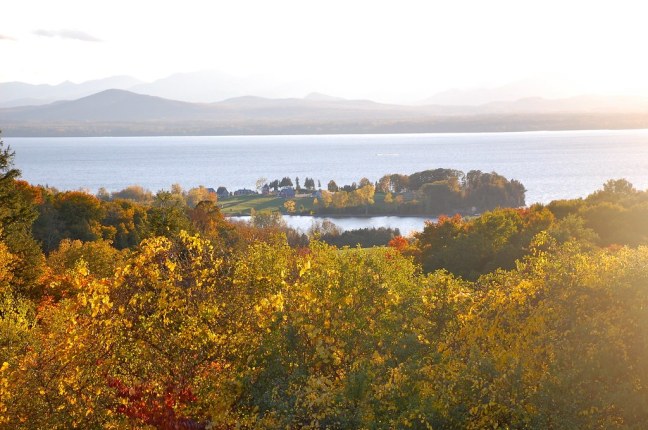 Lone Tree Hill overlooking Lake Champlain