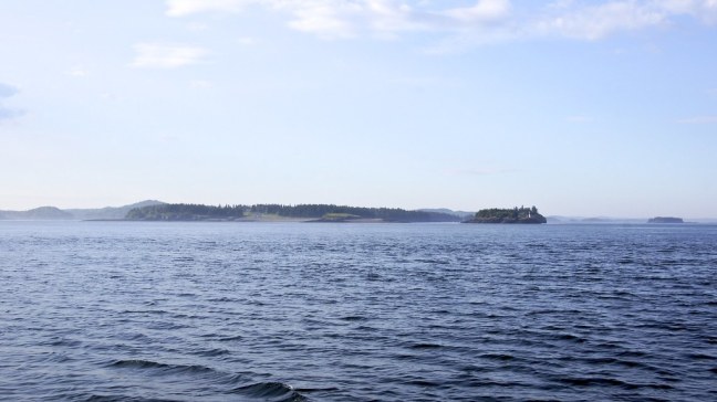 Aboard ferry to Deer Island