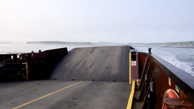 Aboard ferry to Deer Island
