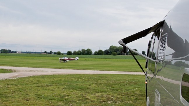 Sleeping steps away from the airstrip at Cushing Field