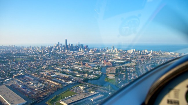 First view of downtown Chicago