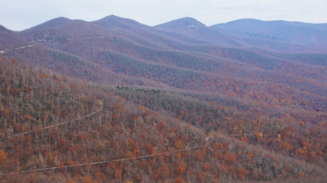 That thin line is the Blue Ridge Parkway