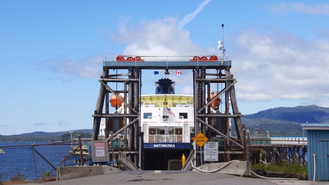 Waiting to board M/V Matanuska