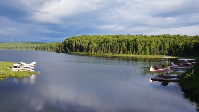 Floatplanes outside of Talkeetna