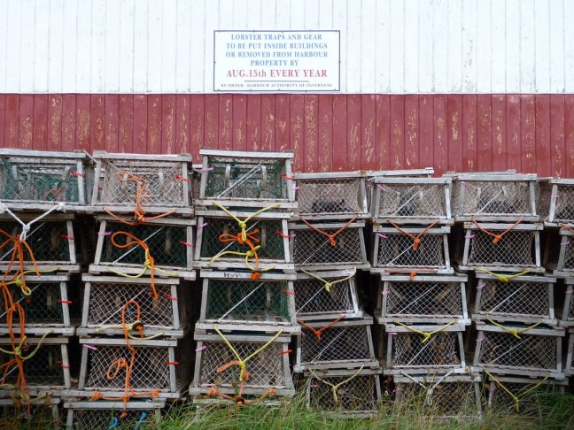 Lobster traps in Inverness, Nova Scotia