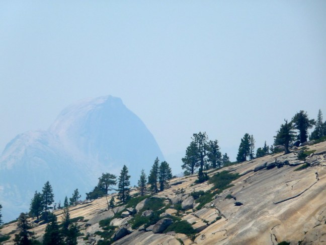 A barely visible Half Dome