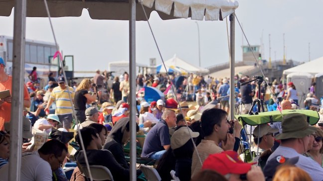 Crowd view of NASA causeway