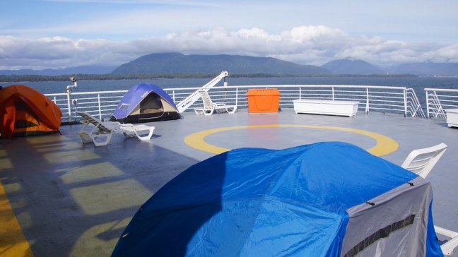 Overnight camping on the Matanuska helipad