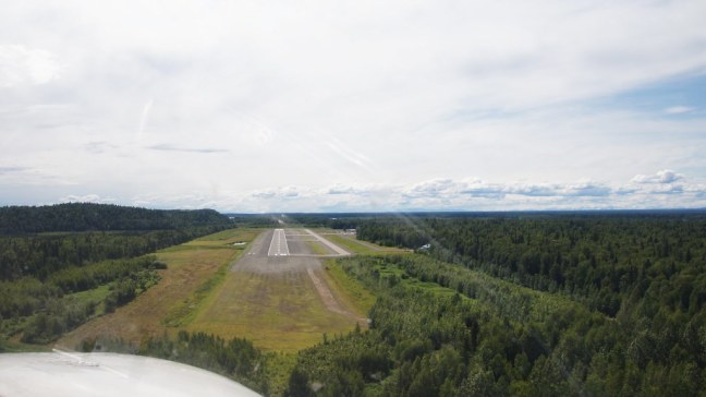 Landing on Runway 18 in Talkeetna