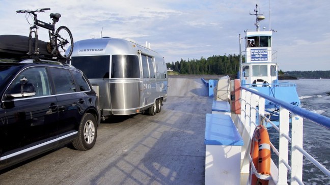 Aboard ferry to Deer Island